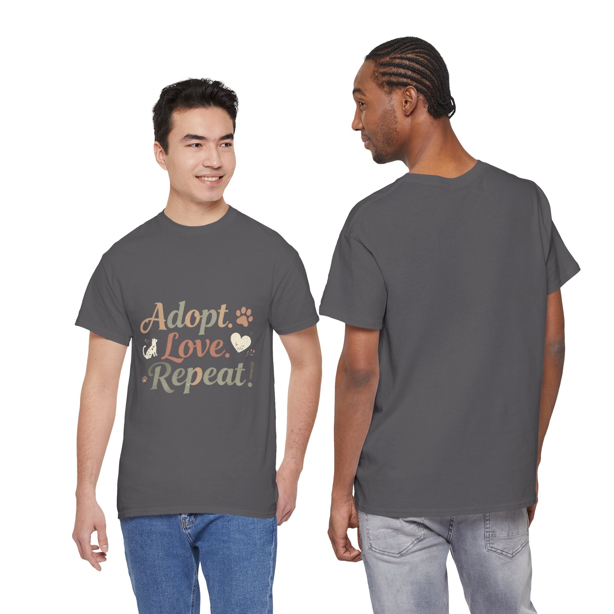 Adopt Love Repeat Rescue Pet Adoption T-Shirt