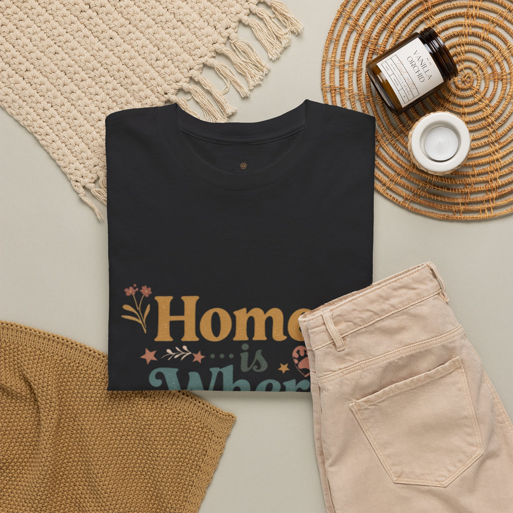 Rescue Pet T-Shirt — "Home Is Where the Rescue Is" Graphic Tee