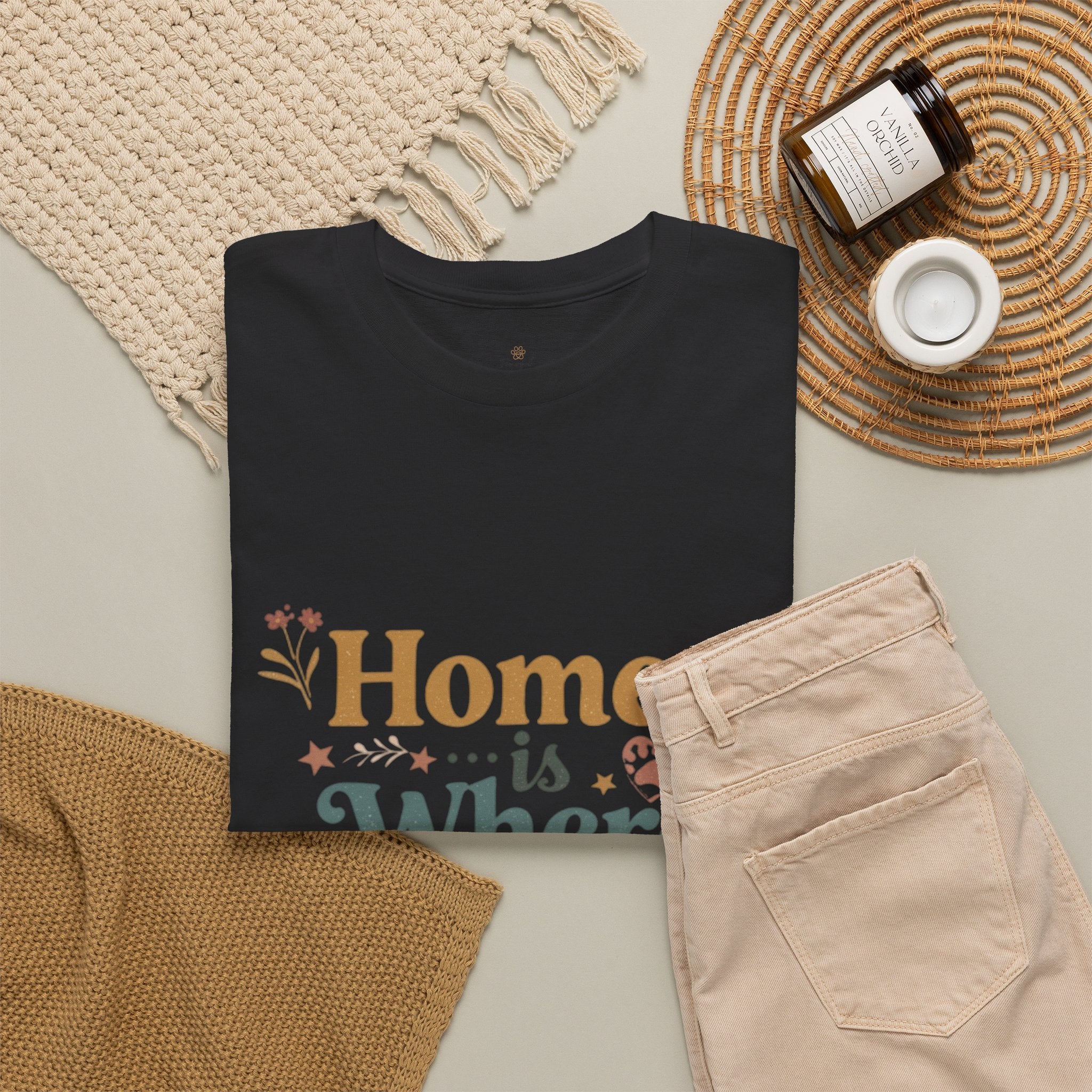 Rescue Pet T-Shirt — "Home Is Where the Rescue Is" Graphic Tee