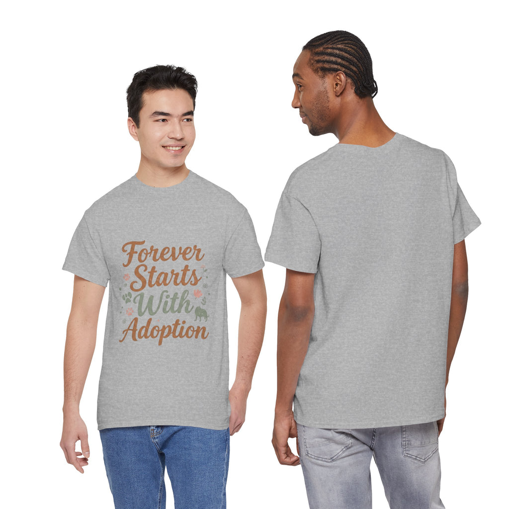 Adoption Love T-Shirt — "Forever Starts With Adoption" Pet Rescue Tee