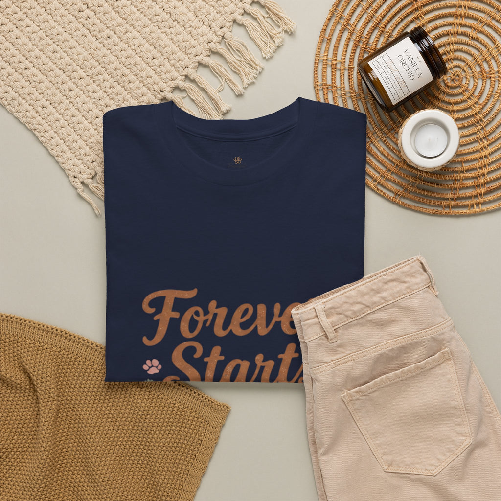 Adoption Love T-Shirt — "Forever Starts With Adoption" Pet Rescue Tee