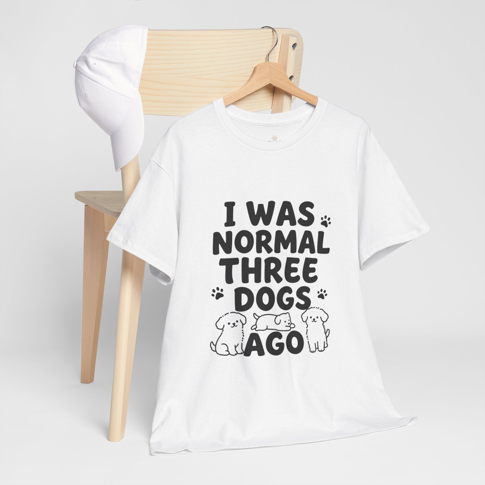 Dog Lover T‑Shirt — "I Was Normal Three Dogs Ago" Funny Pet Mom Tee