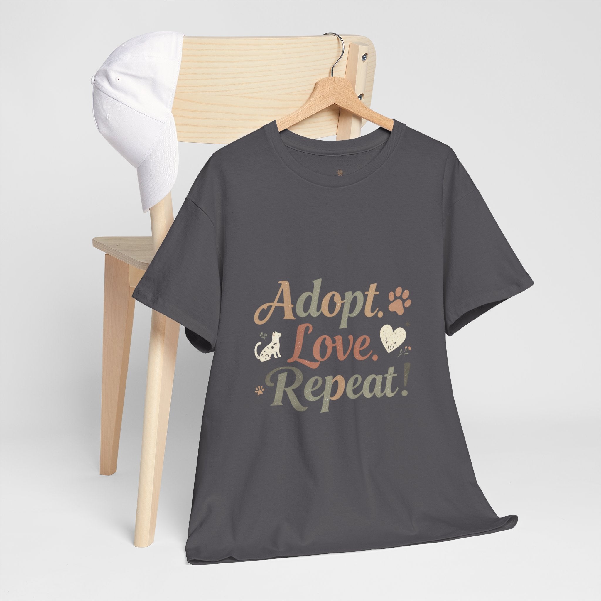 Adopt Love Repeat Rescue Pet Adoption T-Shirt