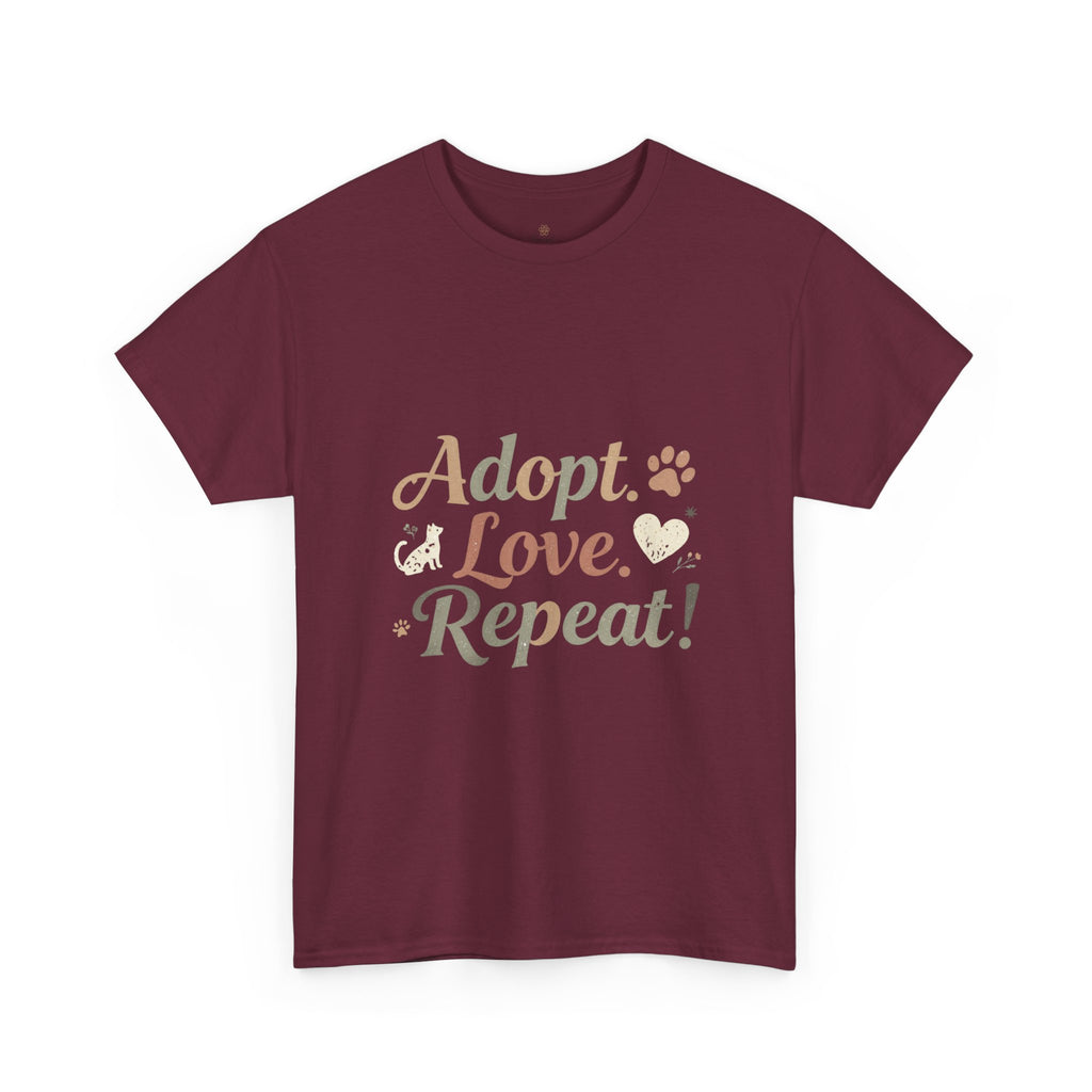 Adopt Love Repeat Rescue Pet Adoption T-Shirt