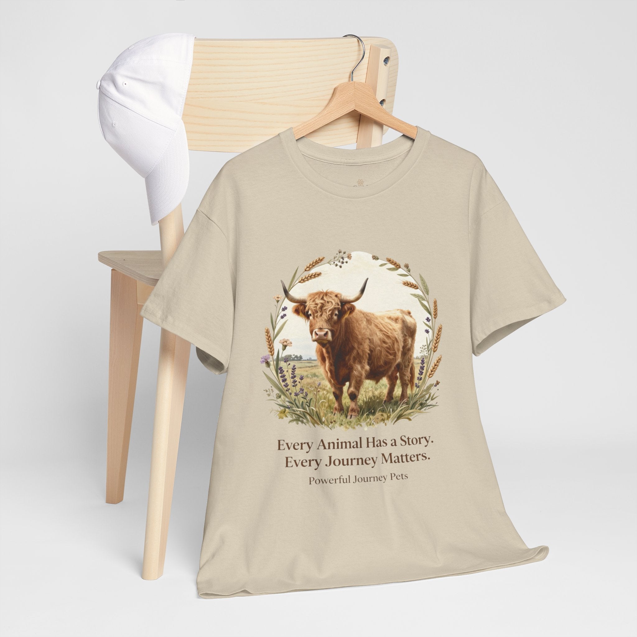 Animal Rescue Tee - Unisex Heavy Cotton Shirt 'Every Animal Has a Story, Every Journey Matters'