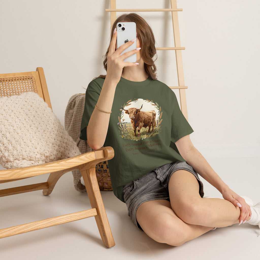 Animal Rescue Tee - Unisex Heavy Cotton Shirt 'Every Animal Has a Story, Every Journey Matters'