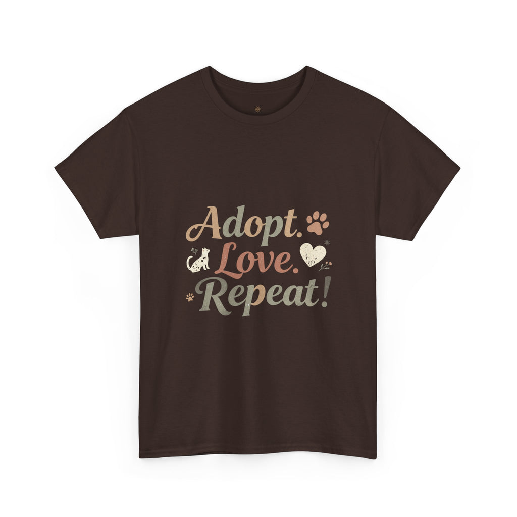 Adopt Love Repeat Rescue Pet Adoption T-Shirt
