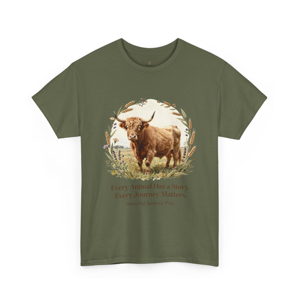 Animal Rescue Tee - Unisex Heavy Cotton Shirt 'Every Animal Has a Story, Every Journey Matters'