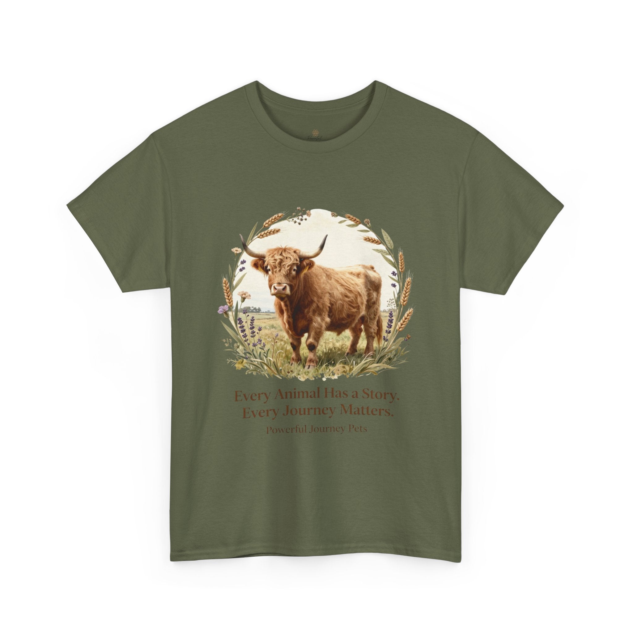 Animal Rescue Tee - Unisex Heavy Cotton Shirt 'Every Animal Has a Story, Every Journey Matters'