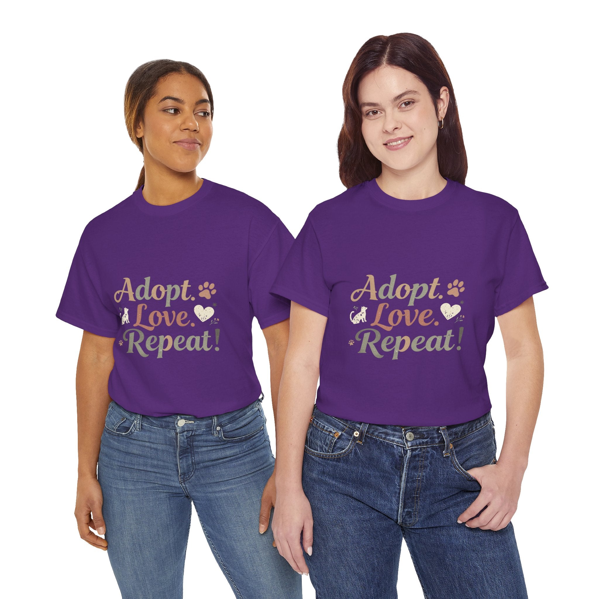 Adopt Love Repeat Rescue Pet Adoption T-Shirt