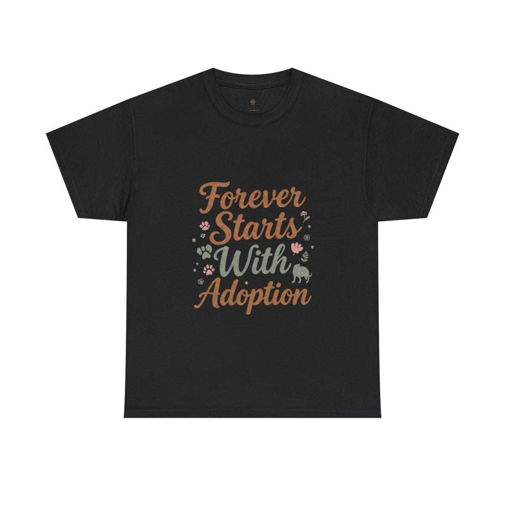 Adoption Love T-Shirt — "Forever Starts With Adoption" Pet Rescue Tee