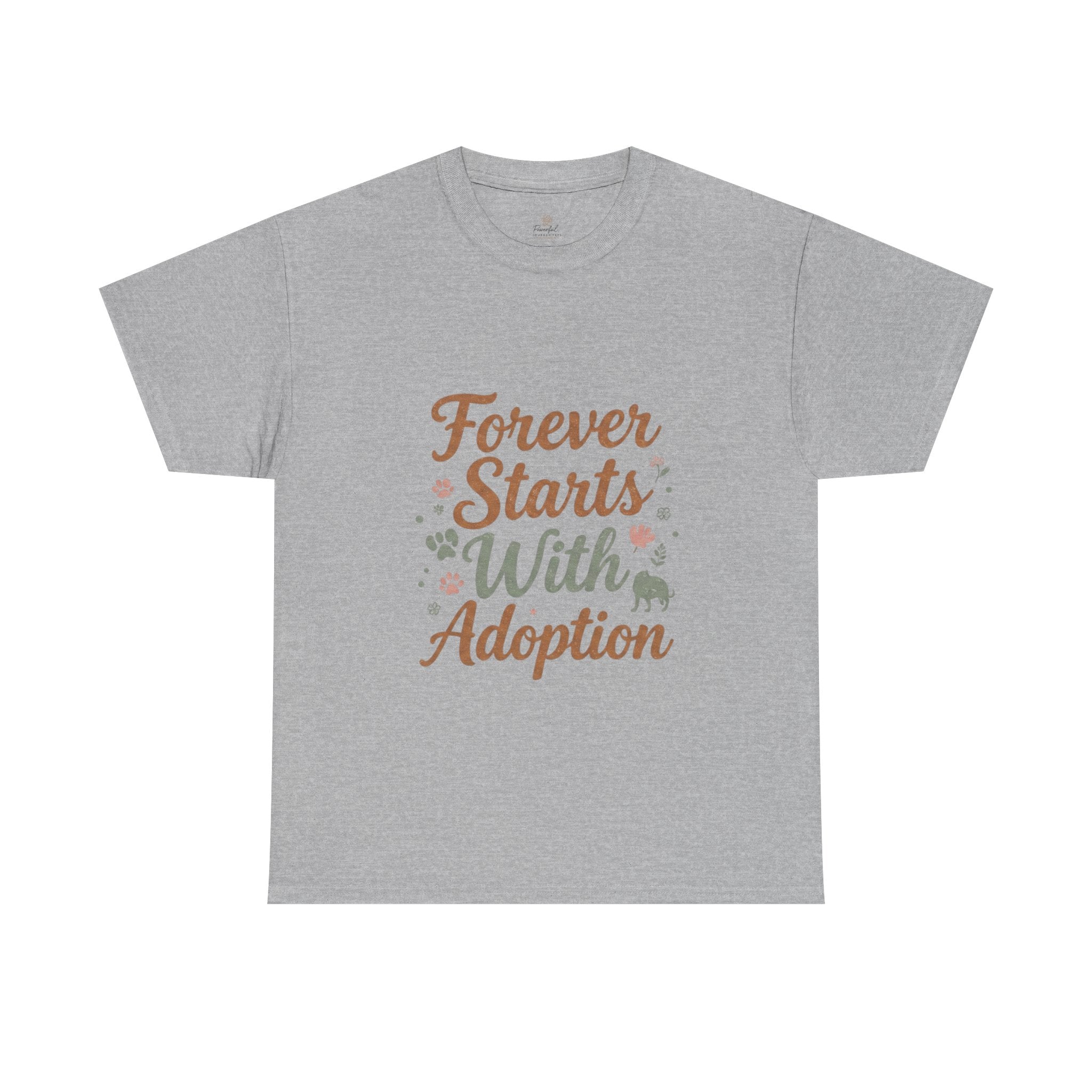 Adoption Love T-Shirt — "Forever Starts With Adoption" Pet Rescue Tee