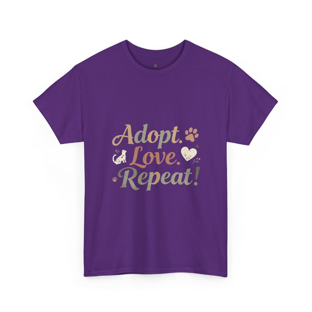 Adopt Love Repeat Rescue Pet Adoption T-Shirt