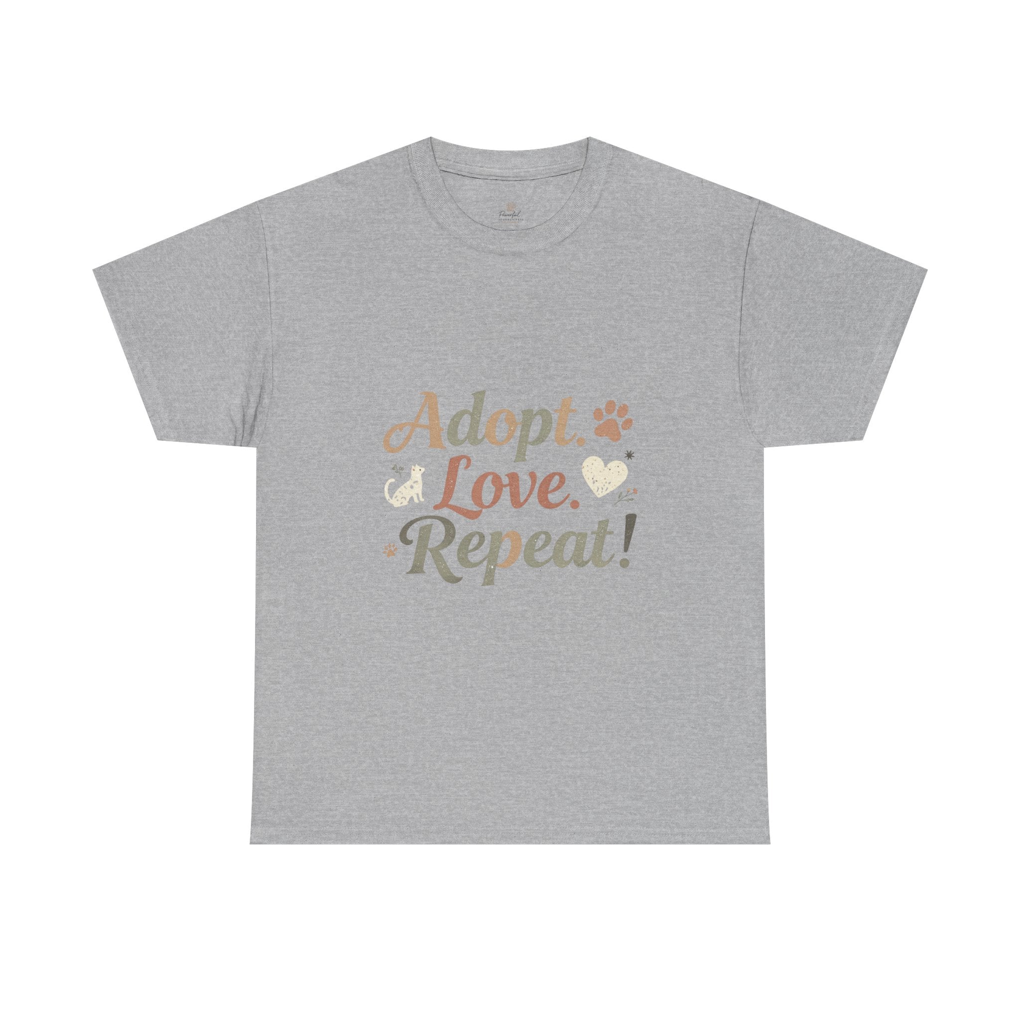 Adopt Love Repeat Rescue Pet Adoption T-Shirt