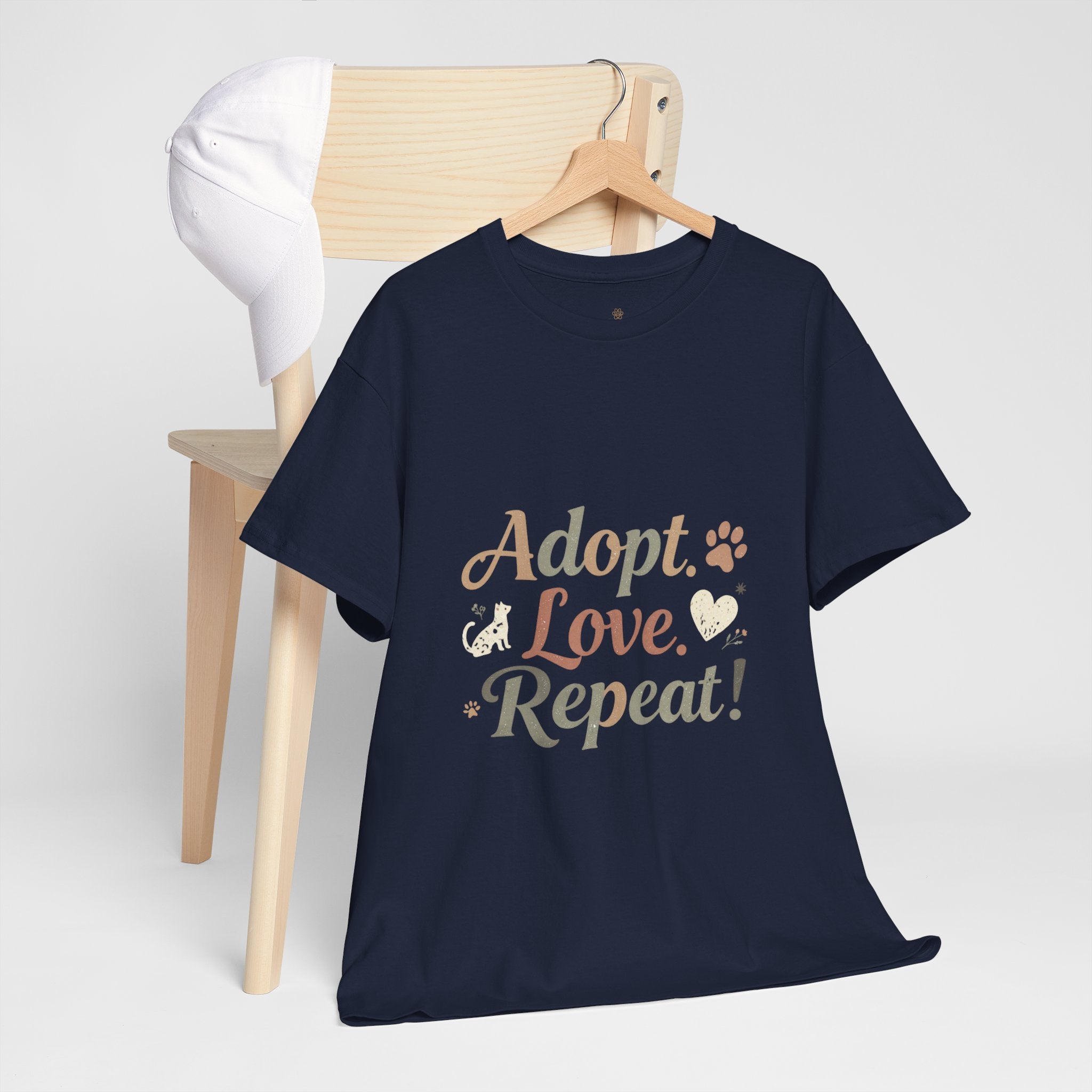 Adopt Love Repeat Rescue Pet Adoption T-Shirt