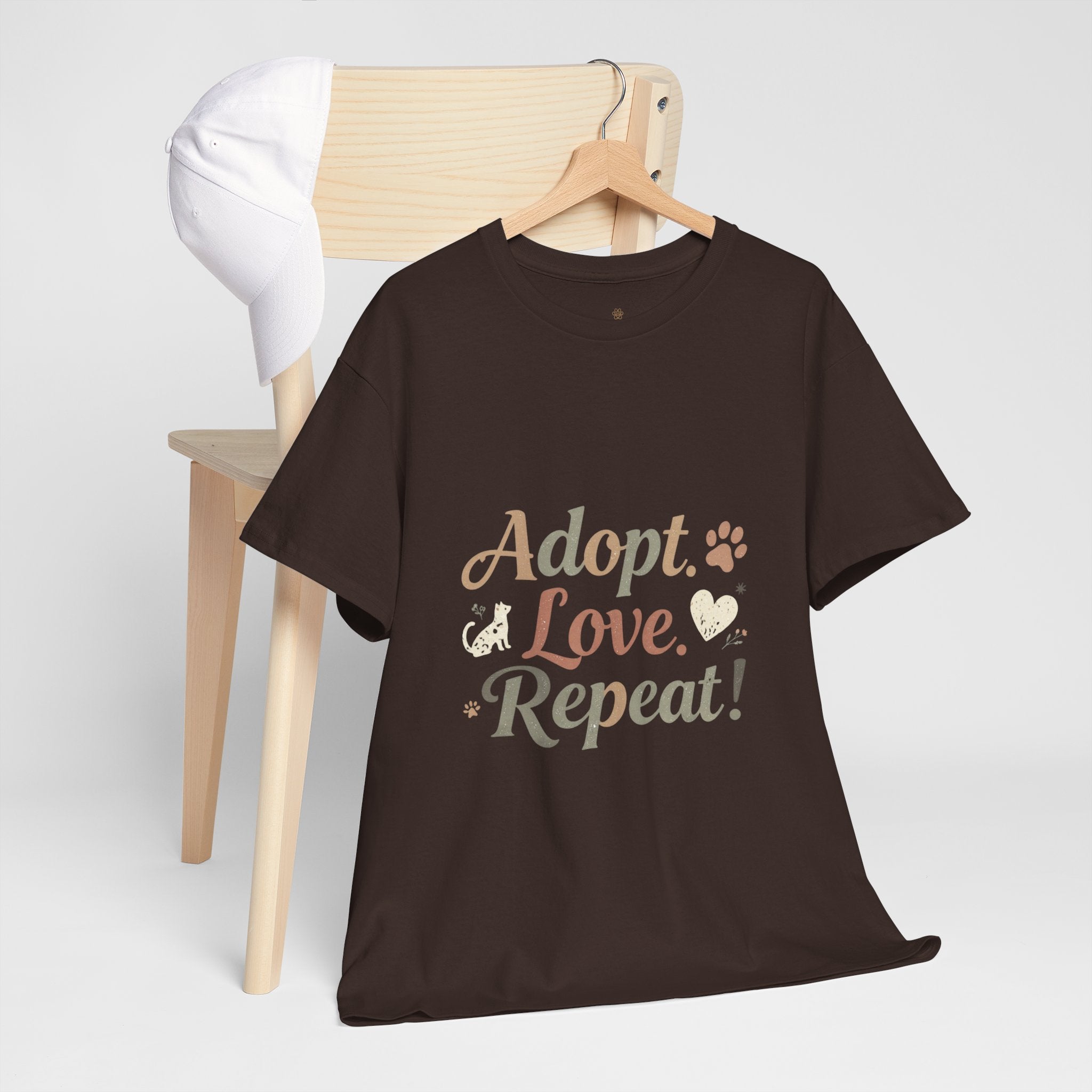 Adopt Love Repeat Rescue Pet Adoption T-Shirt