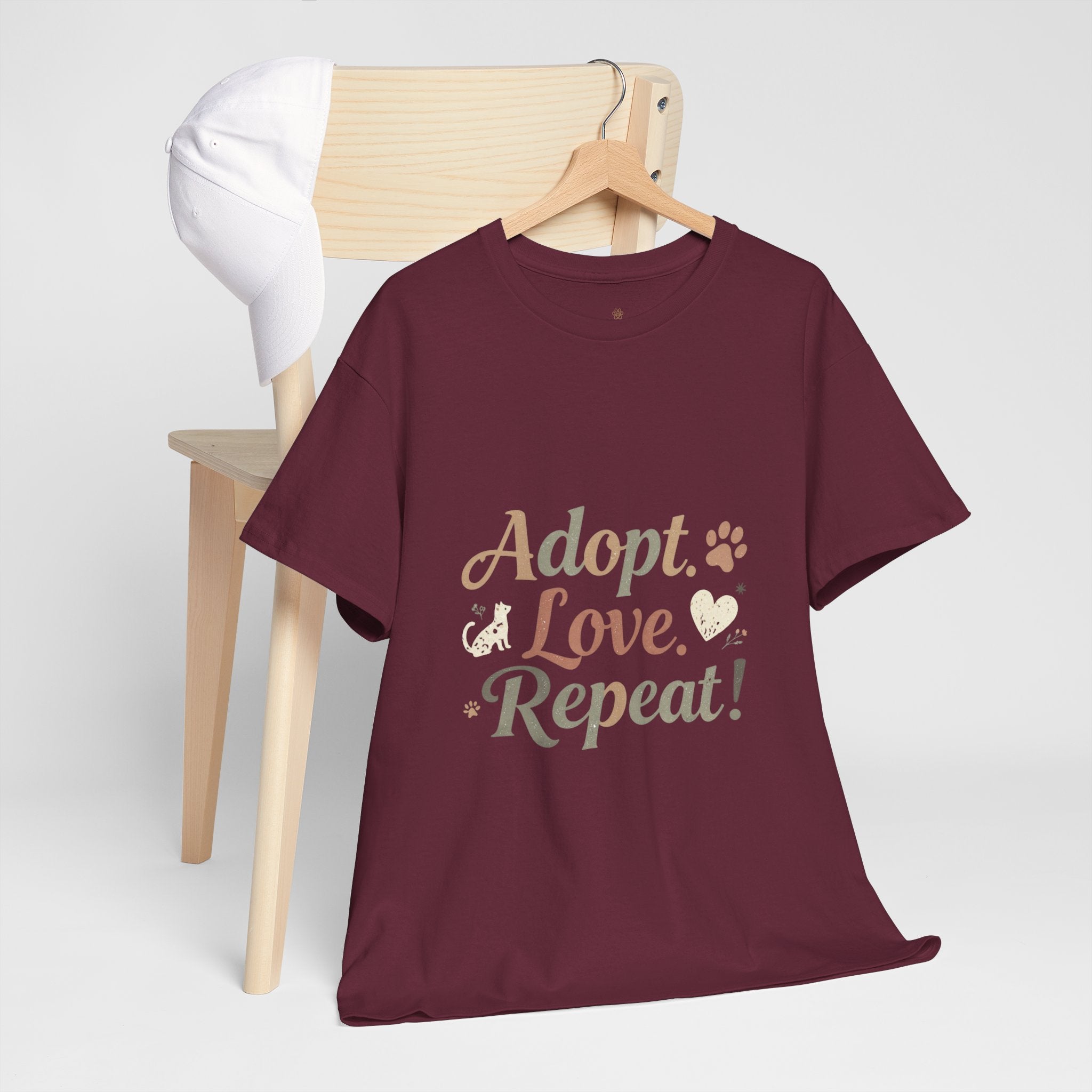 Adopt Love Repeat Rescue Pet Adoption T-Shirt