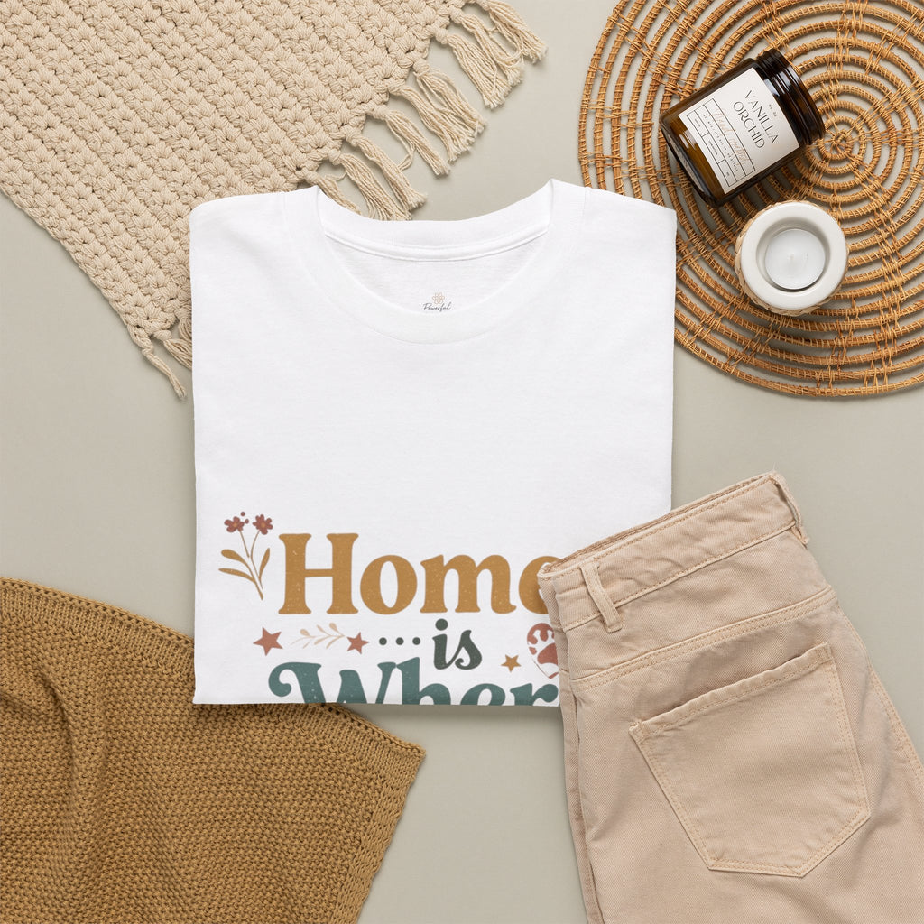 Rescue Pet T-Shirt — "Home Is Where the Rescue Is" Graphic Tee