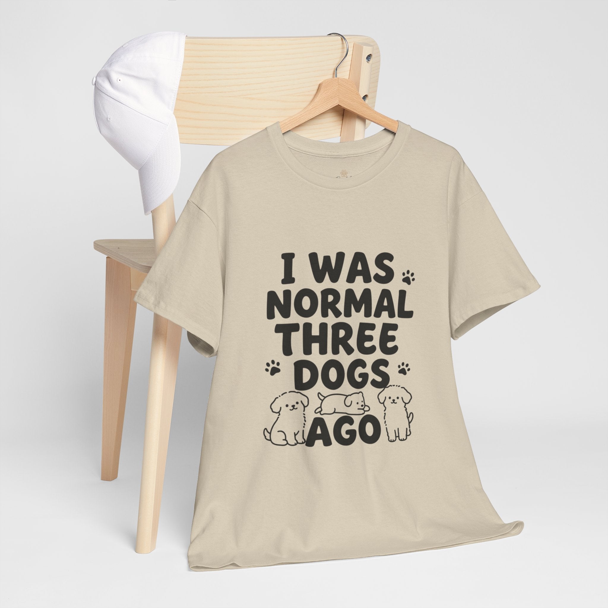 Dog Lover T‑Shirt — "I Was Normal Three Dogs Ago" Funny Pet Mom Tee
