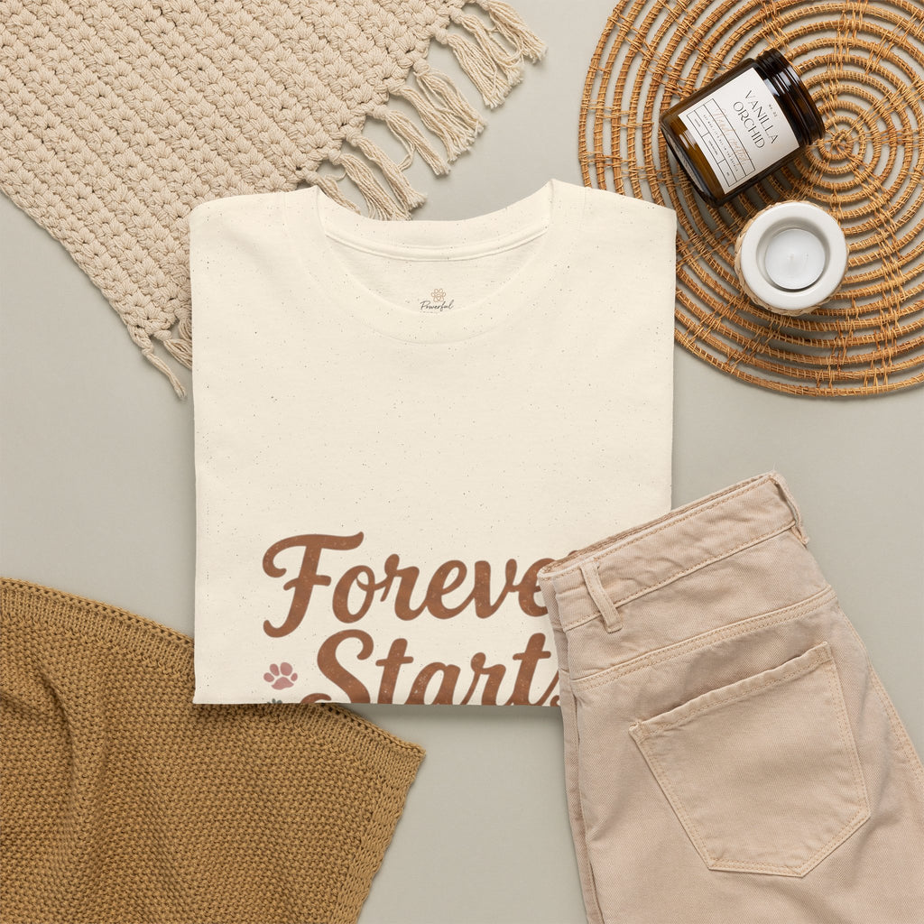 Adoption Love T-Shirt — "Forever Starts With Adoption" Pet Rescue Tee