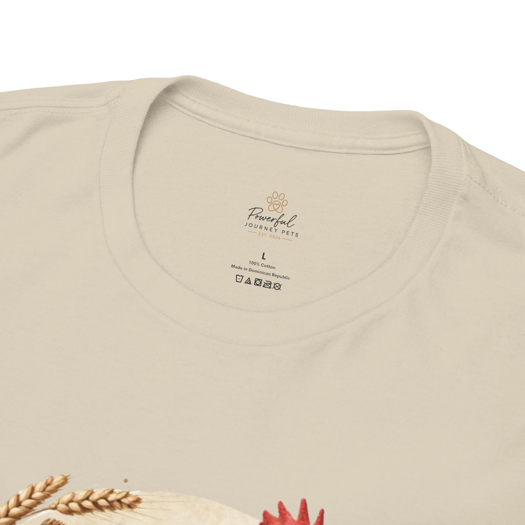 Rooster Illustration Tee - Inspirational Farm Animal T-Shirt