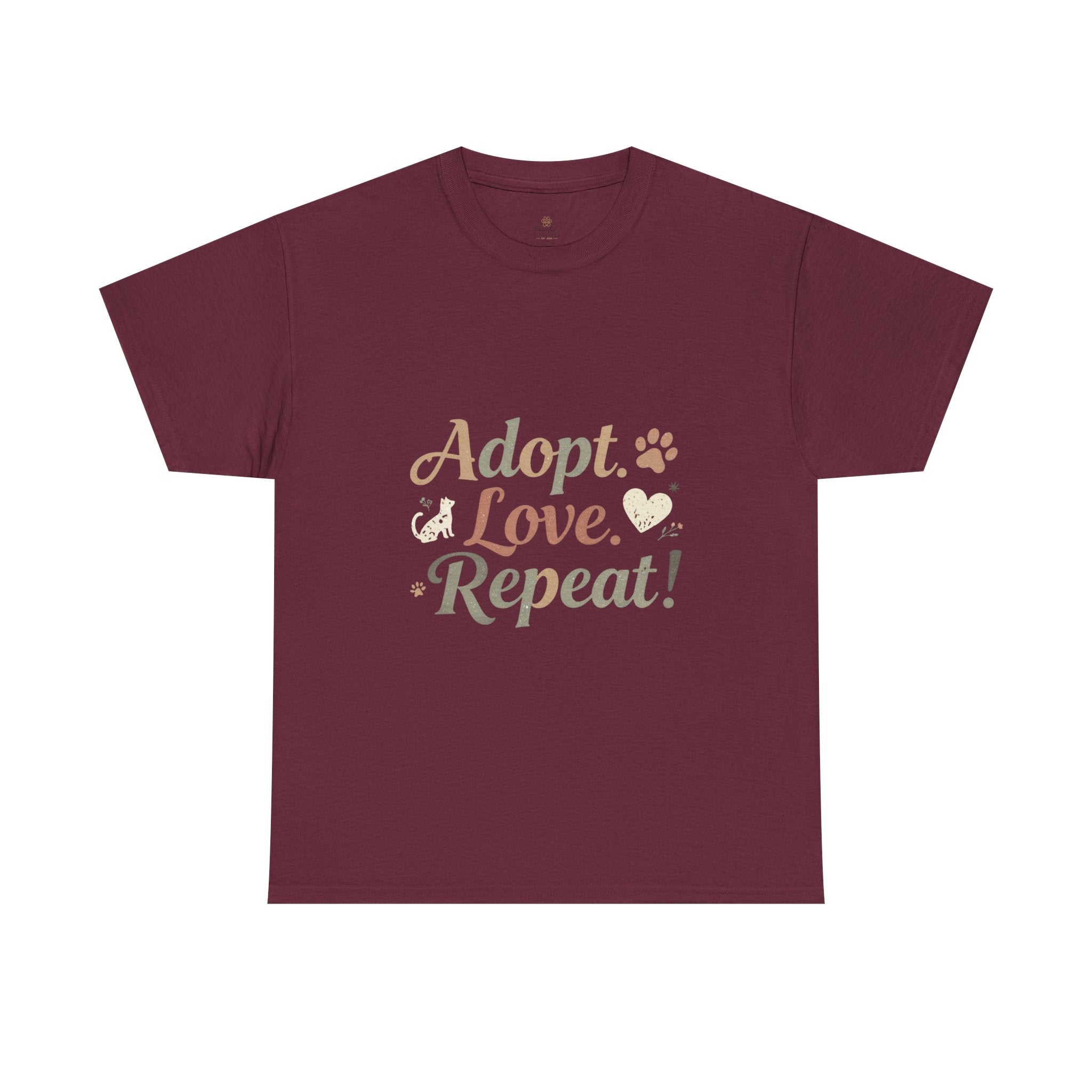 Adopt Love Repeat Rescue Pet Adoption T-Shirt