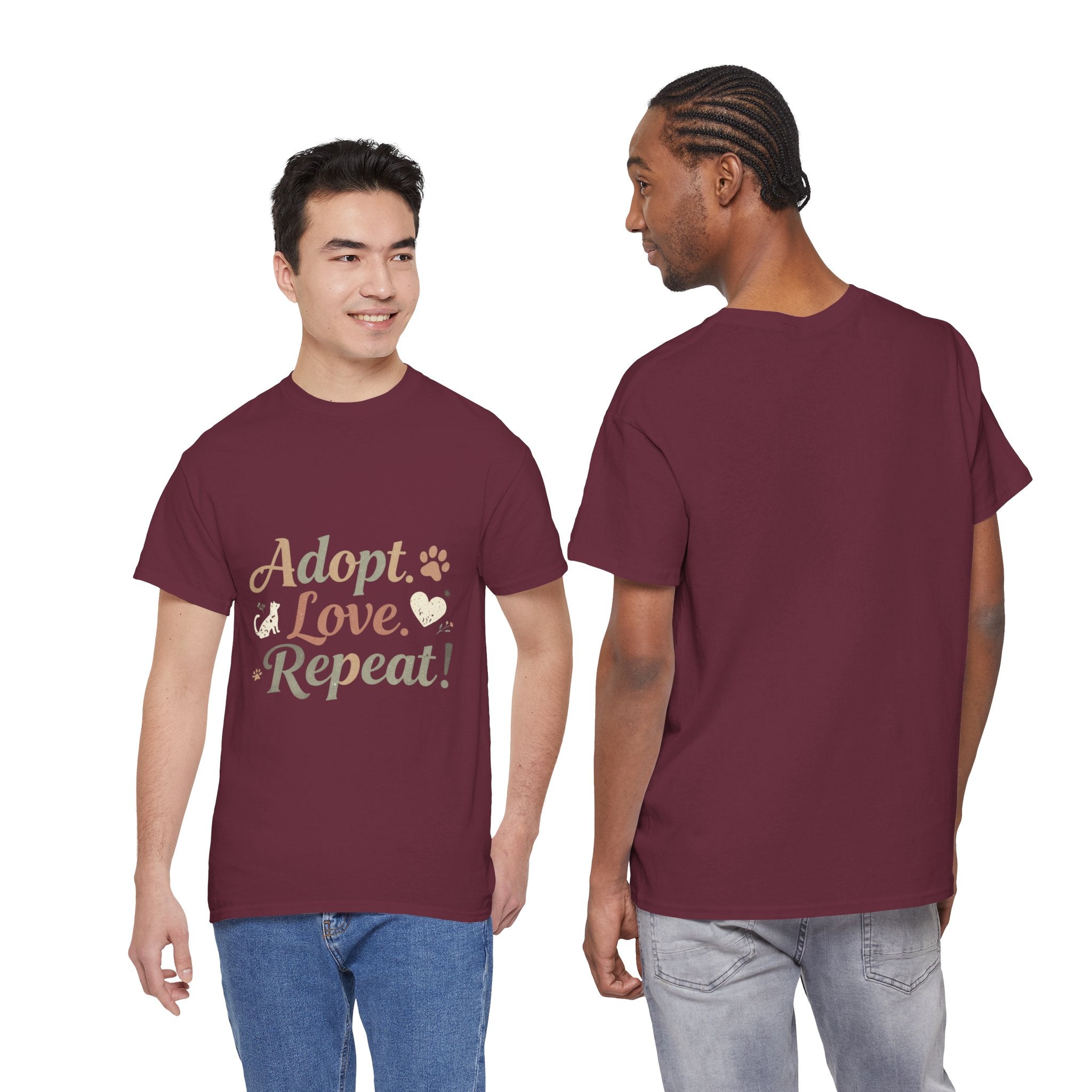 Adopt Love Repeat Rescue Pet Adoption T-Shirt
