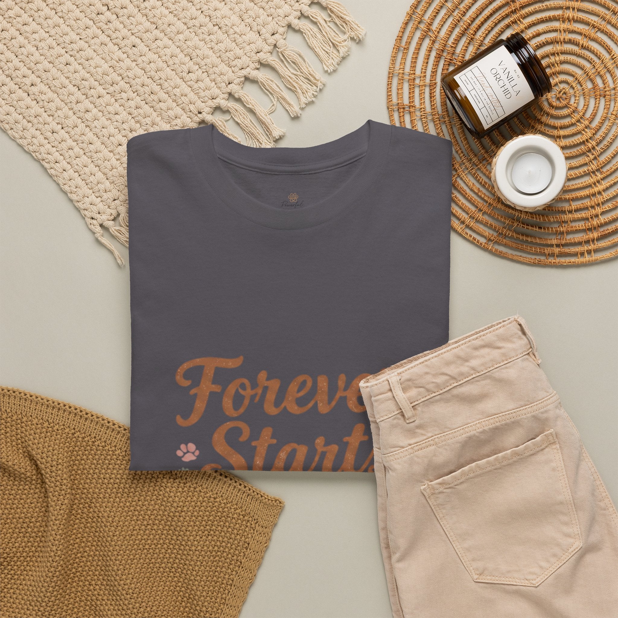 Adoption Love T-Shirt — "Forever Starts With Adoption" Pet Rescue Tee