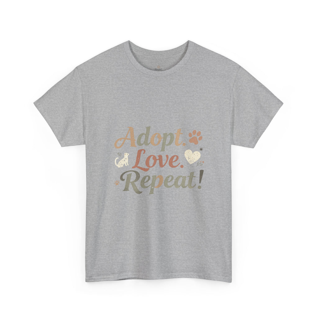 Adopt Love Repeat Rescue Pet Adoption T-Shirt