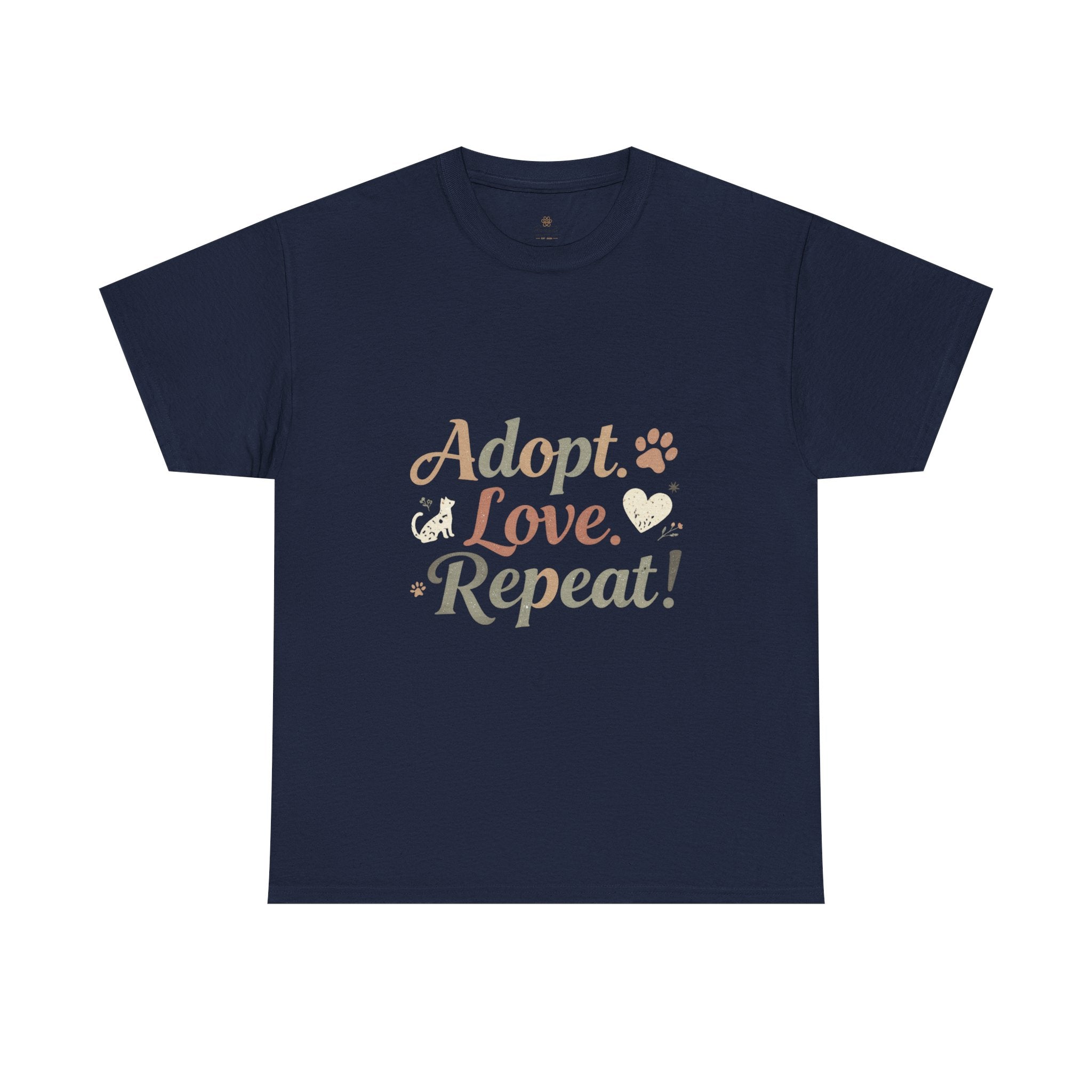 Adopt Love Repeat Rescue Pet Adoption T-Shirt