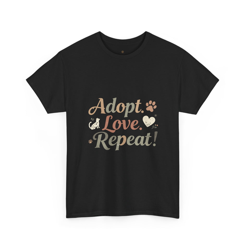 Adopt Love Repeat Rescue Pet Adoption T-Shirt