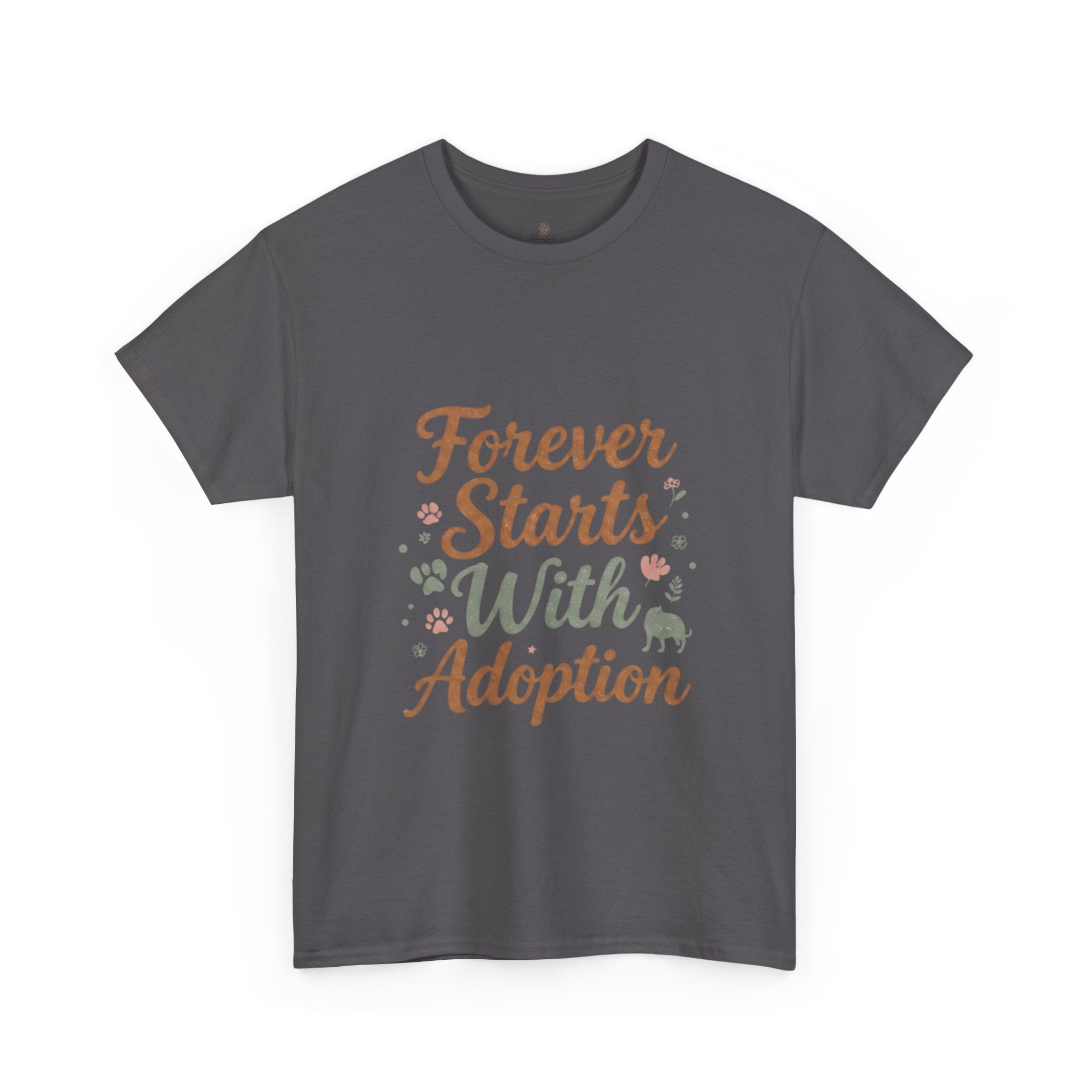 Adoption Love T-Shirt — "Forever Starts With Adoption" Pet Rescue Tee