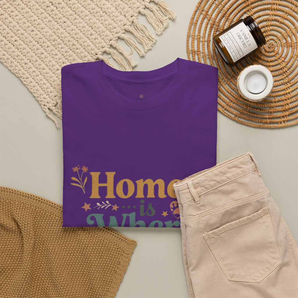 Rescue Pet T-Shirt — "Home Is Where the Rescue Is" Graphic Tee