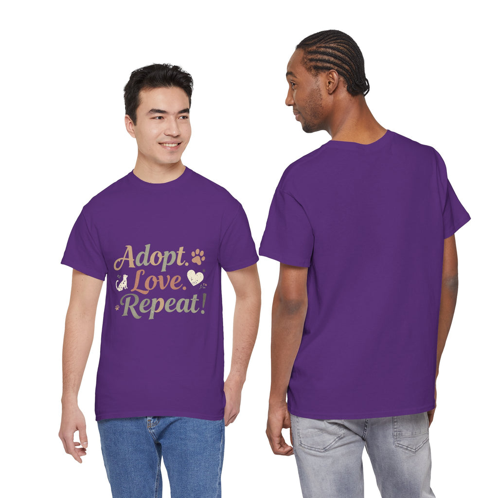 Adopt Love Repeat Rescue Pet Adoption T-Shirt