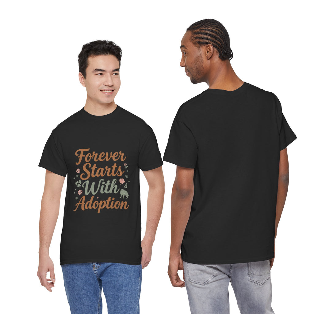Adoption Love T-Shirt — "Forever Starts With Adoption" Pet Rescue Tee