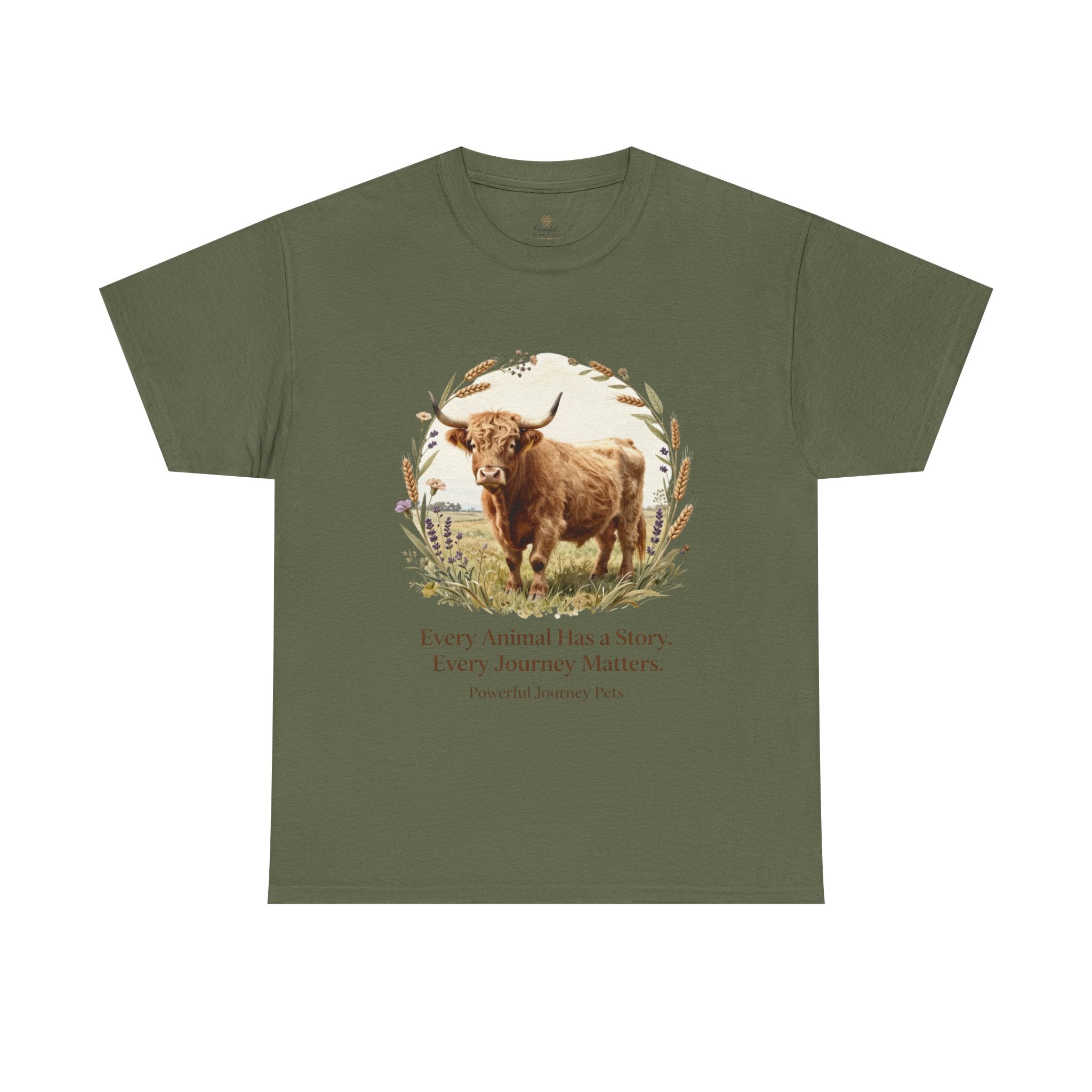 Animal Rescue Tee - Unisex Heavy Cotton Shirt 'Every Animal Has a Story, Every Journey Matters'