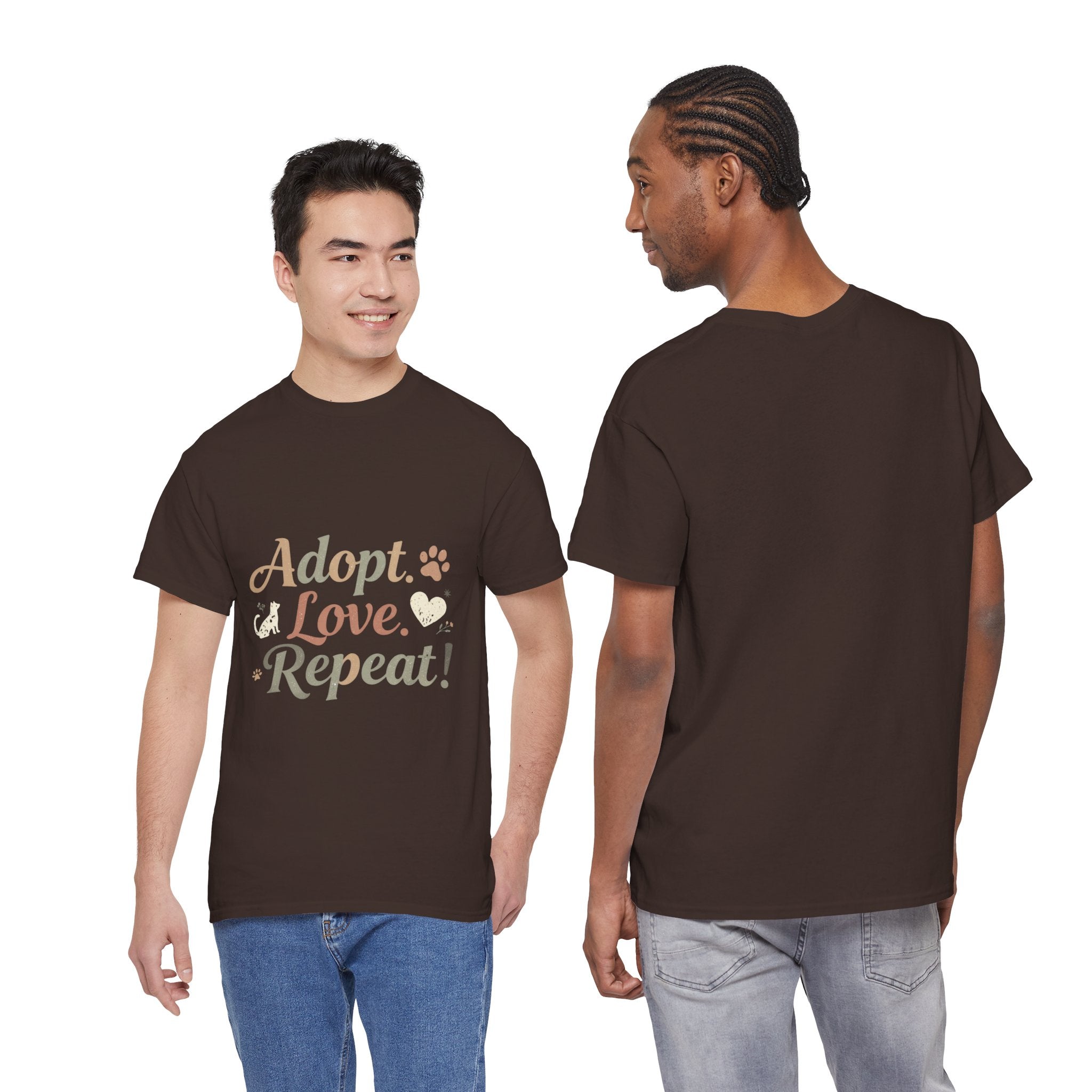 Adopt Love Repeat Rescue Pet Adoption T-Shirt