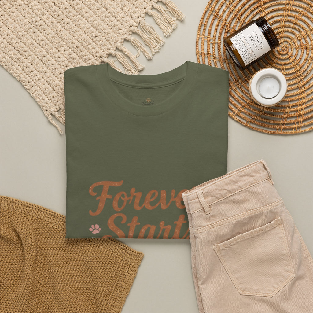 Adoption Love T-Shirt — "Forever Starts With Adoption" Pet Rescue Tee