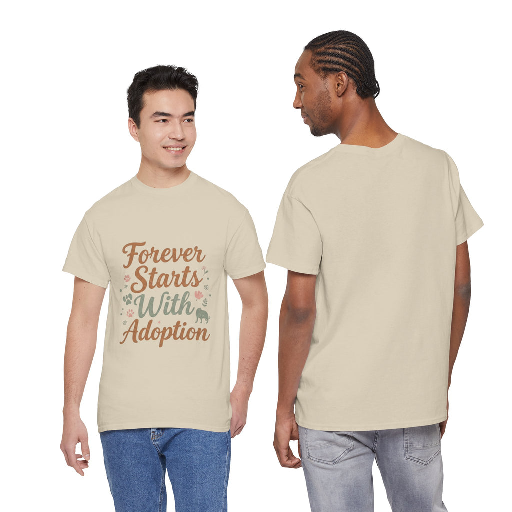 Adoption Love T-Shirt — "Forever Starts With Adoption" Pet Rescue Tee