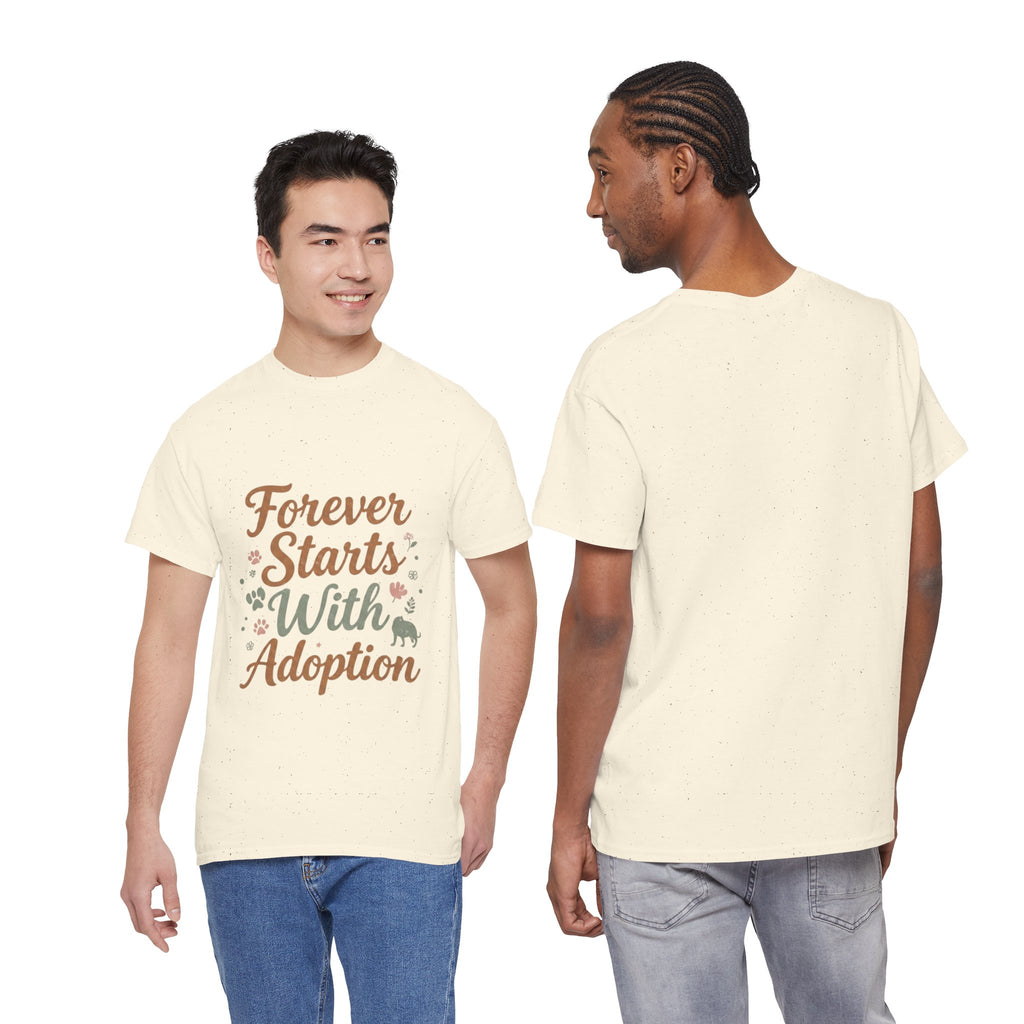 Adoption Love T-Shirt — "Forever Starts With Adoption" Pet Rescue Tee