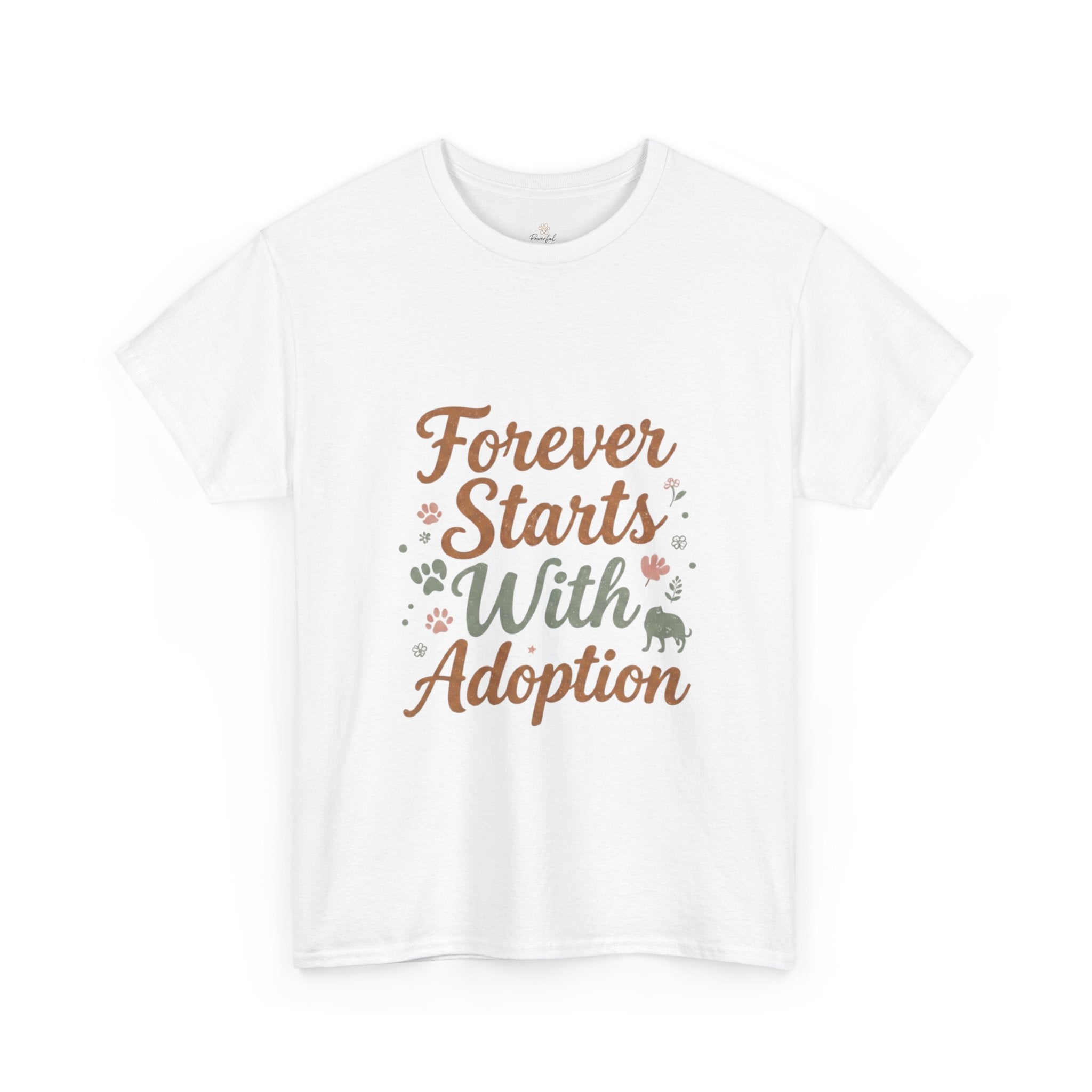 Adoption Love T-Shirt — "Forever Starts With Adoption" Pet Rescue Tee