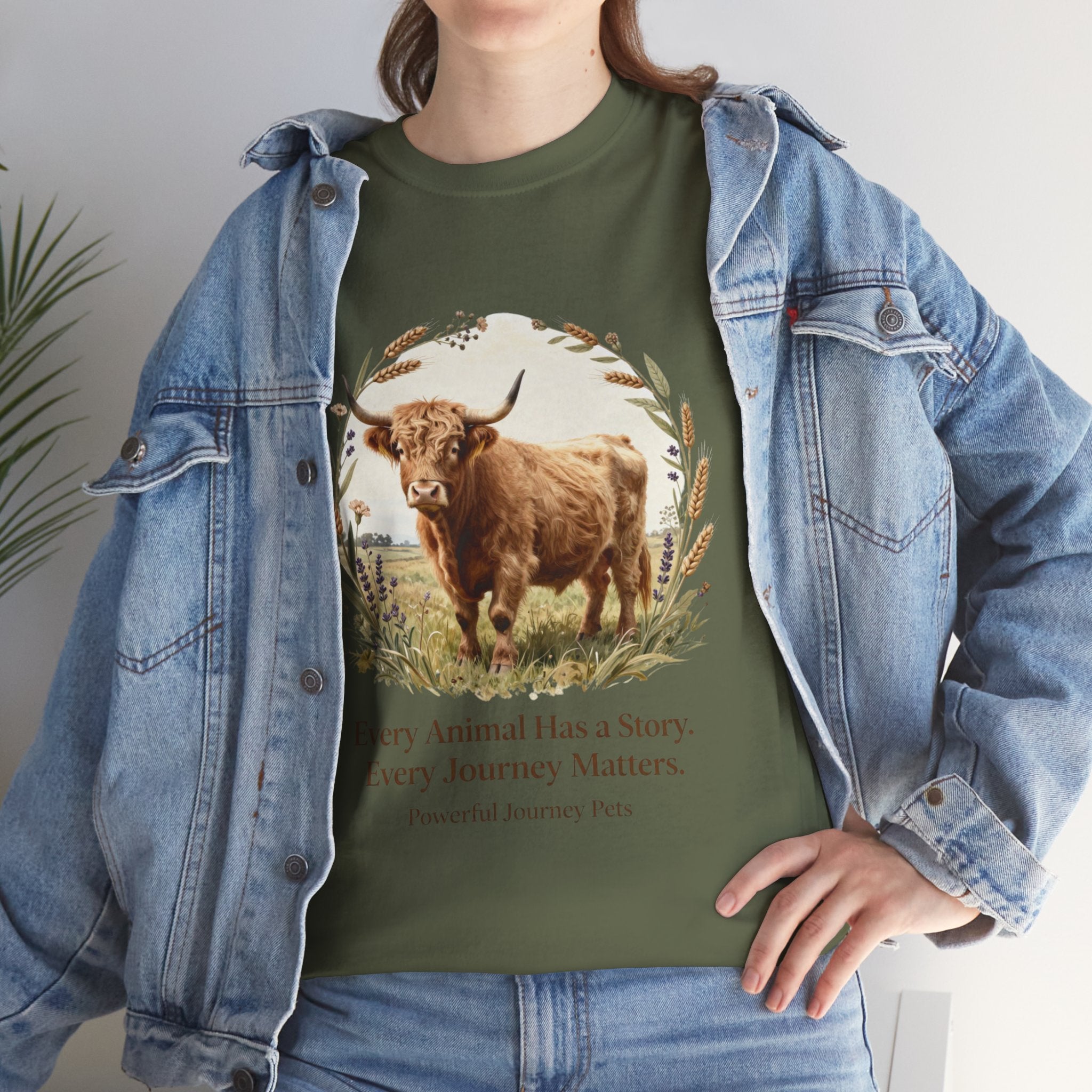 Animal Rescue Tee - Unisex Heavy Cotton Shirt 'Every Animal Has a Story, Every Journey Matters'