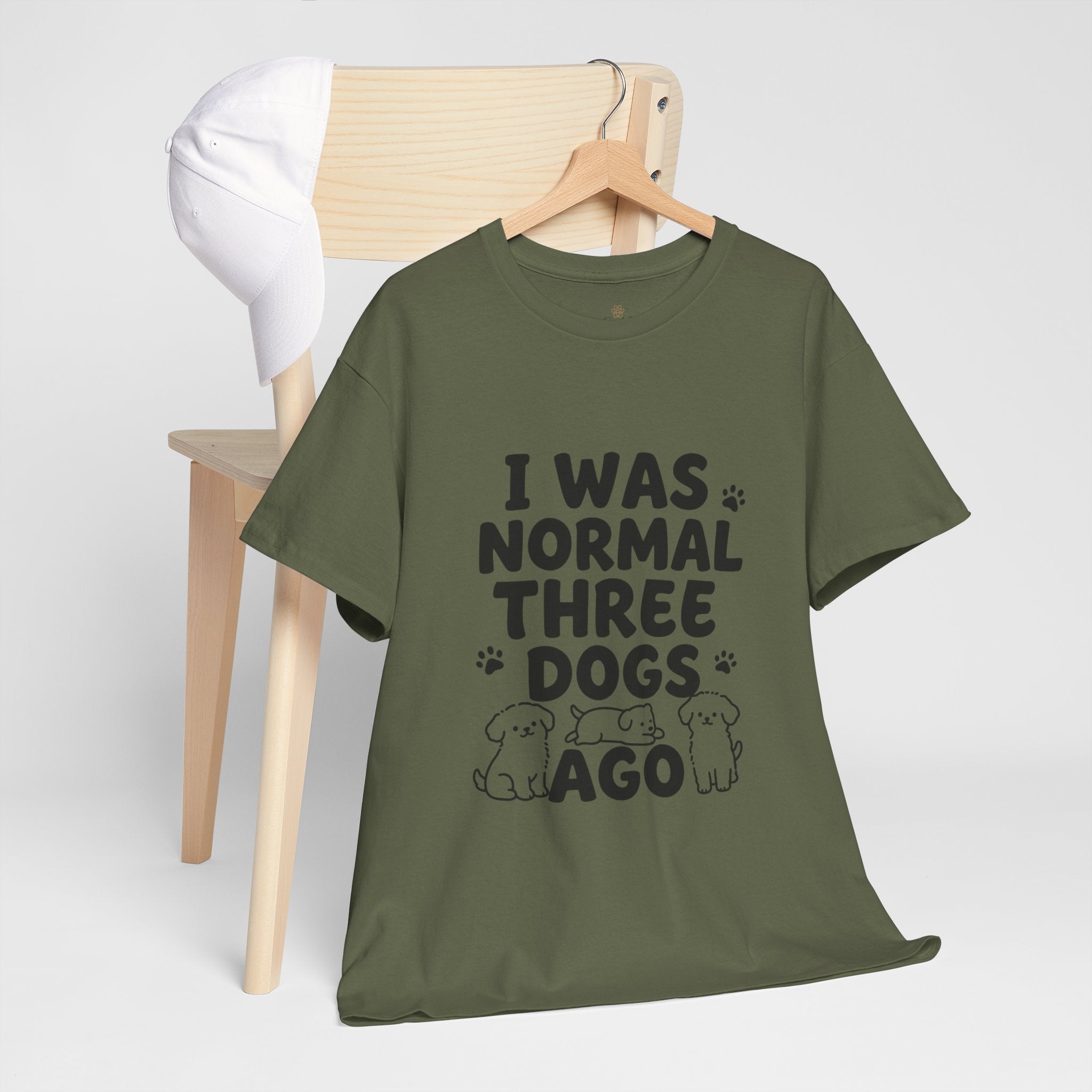 Dog Lover T‑Shirt — "I Was Normal Three Dogs Ago" Funny Pet Mom Tee