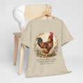 Rooster Illustration Tee - Inspirational Farm Animal T-Shirt