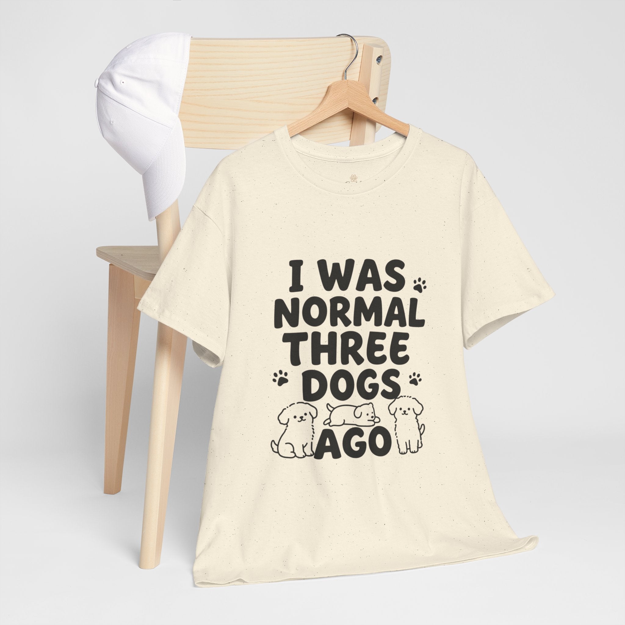 Dog Lover T‑Shirt — "I Was Normal Three Dogs Ago" Funny Pet Mom Tee