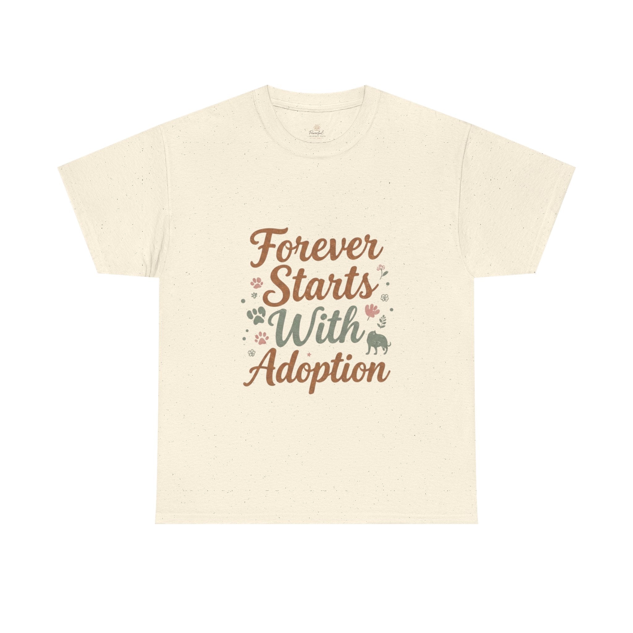Adoption Love T-Shirt — "Forever Starts With Adoption" Pet Rescue Tee