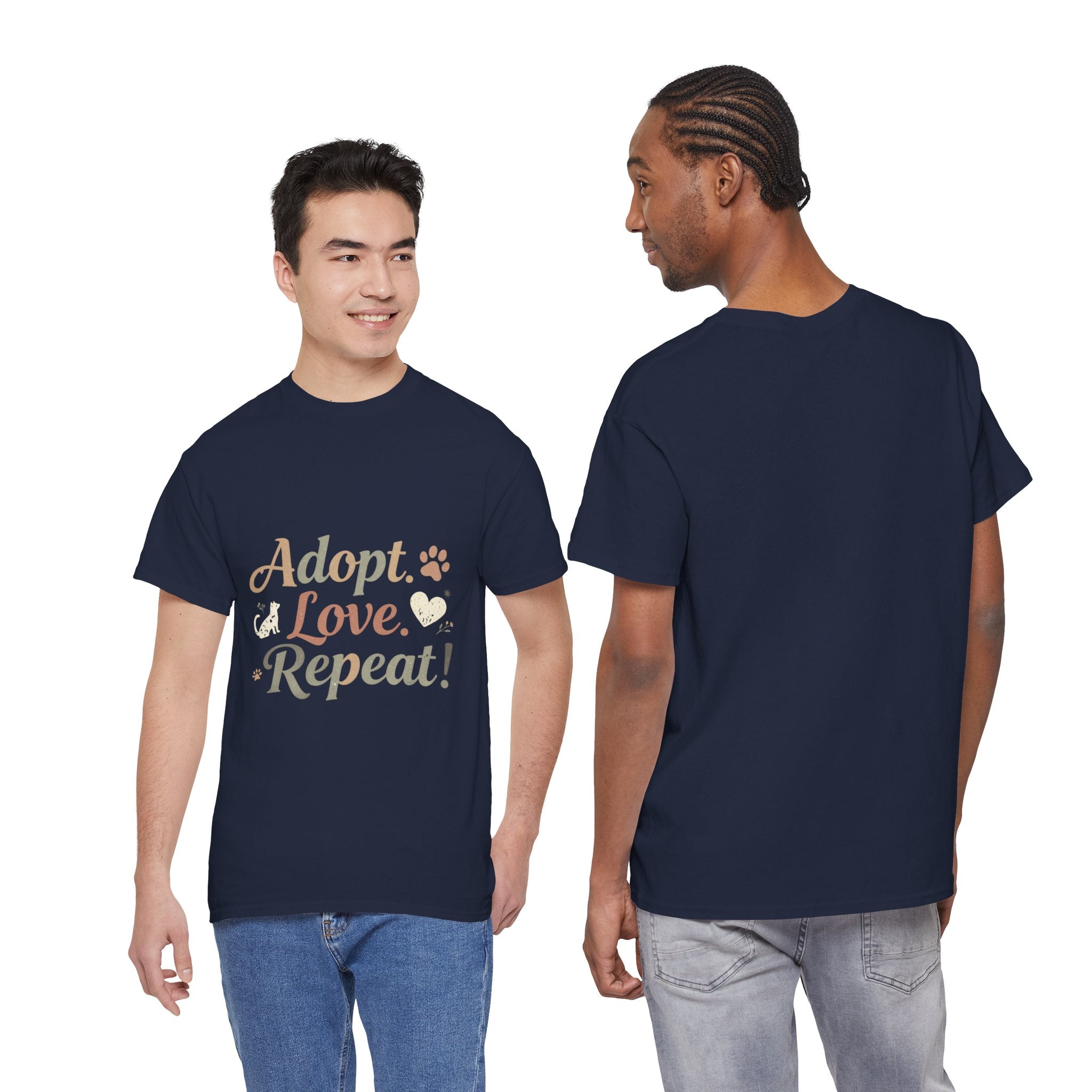 Adopt Love Repeat Rescue Pet Adoption T-Shirt