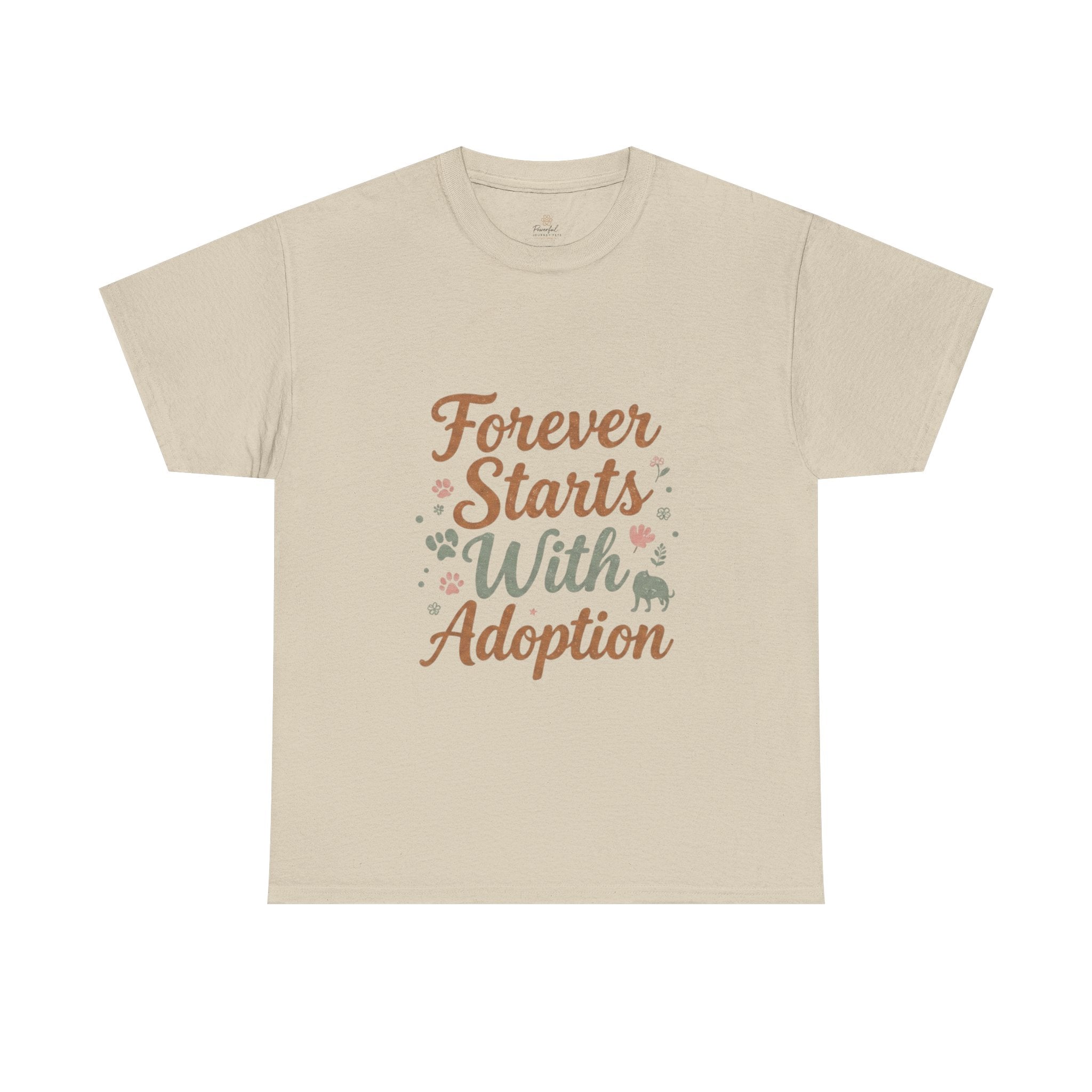 Adoption Love T-Shirt — "Forever Starts With Adoption" Pet Rescue Tee