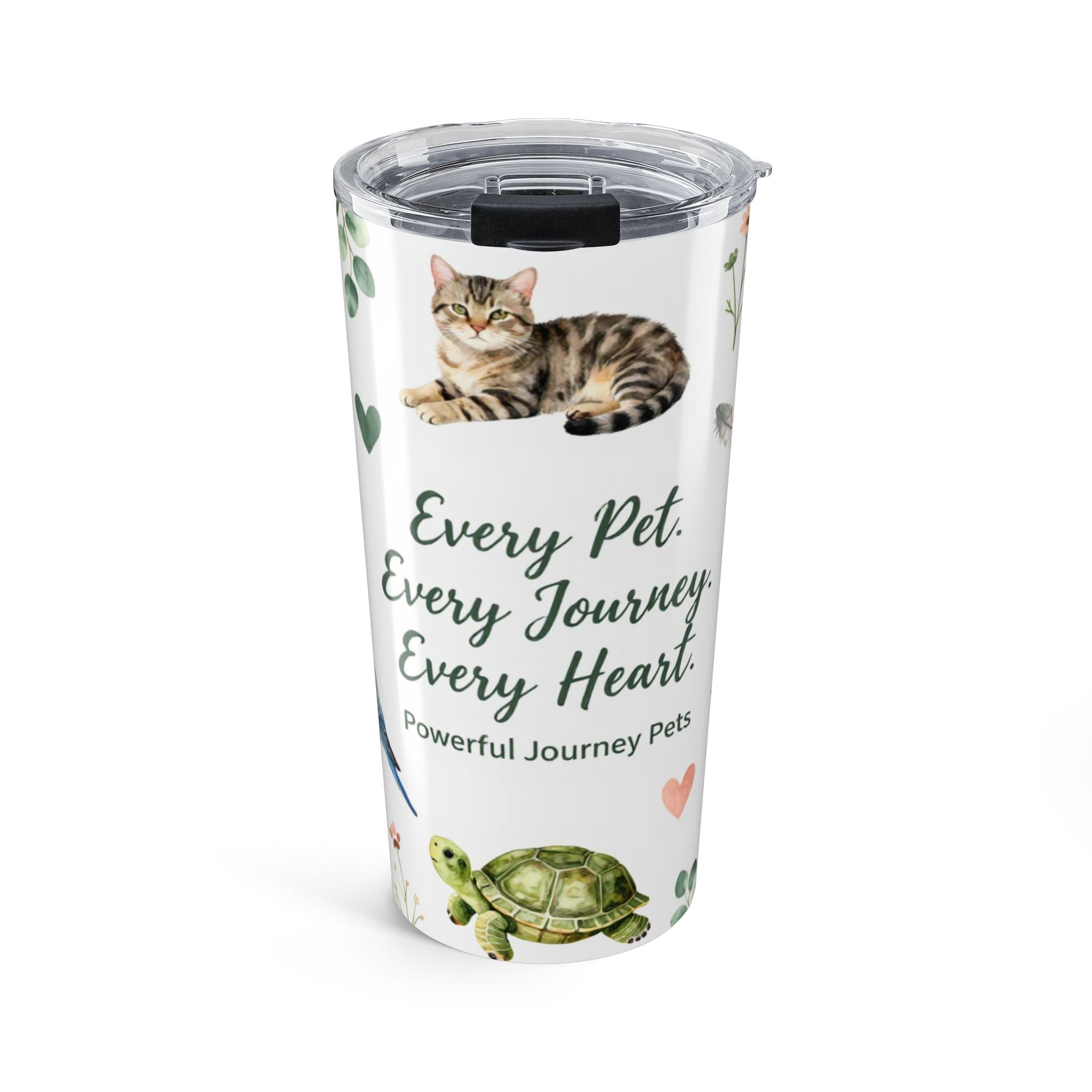 Pet Memorial 20oz Tumbler — "Every Pet, Every Journey, Every Heart" Insulated Travel Cup