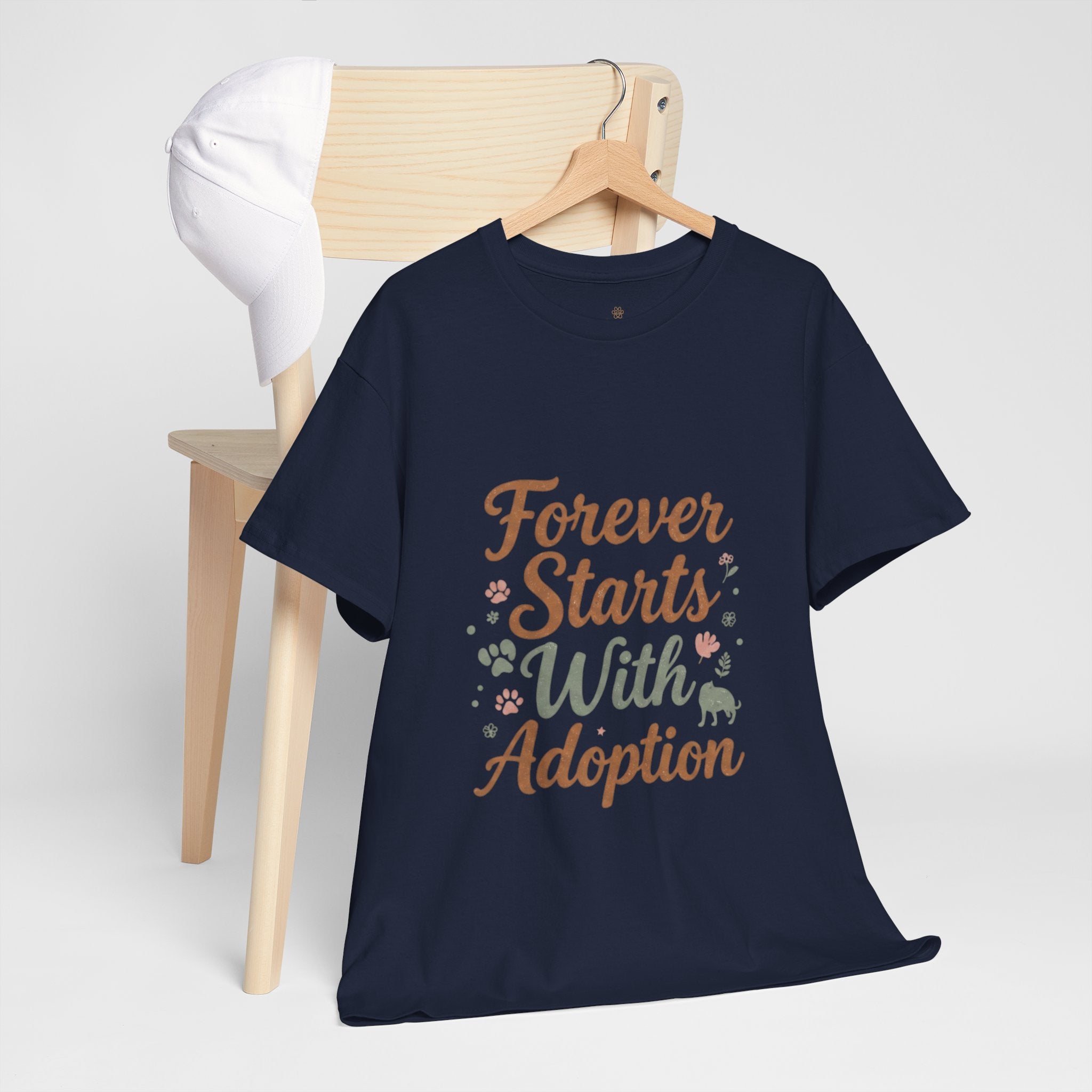 Adoption Love T-Shirt — "Forever Starts With Adoption" Pet Rescue Tee